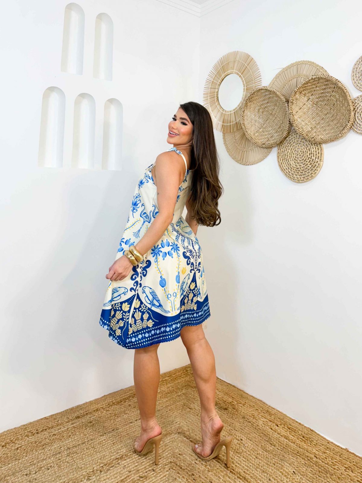 Vestido em duna de amarrar no ombro Sol e Sal - Imagem 4