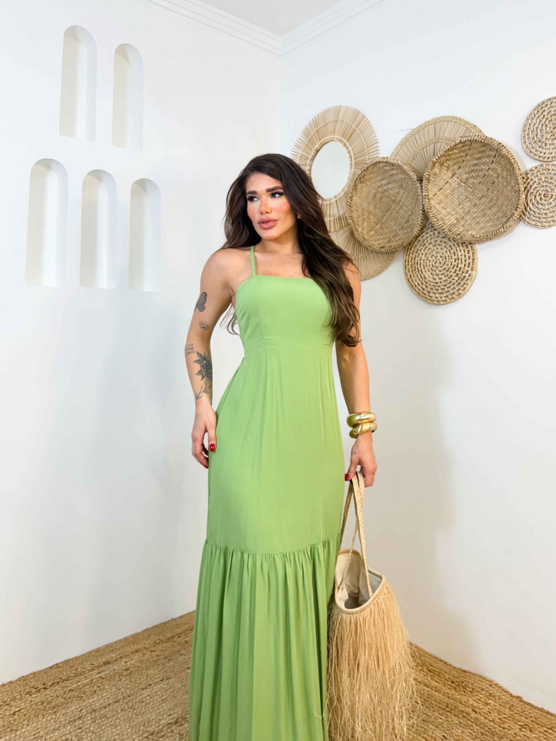 Vestido de amarrar atrás