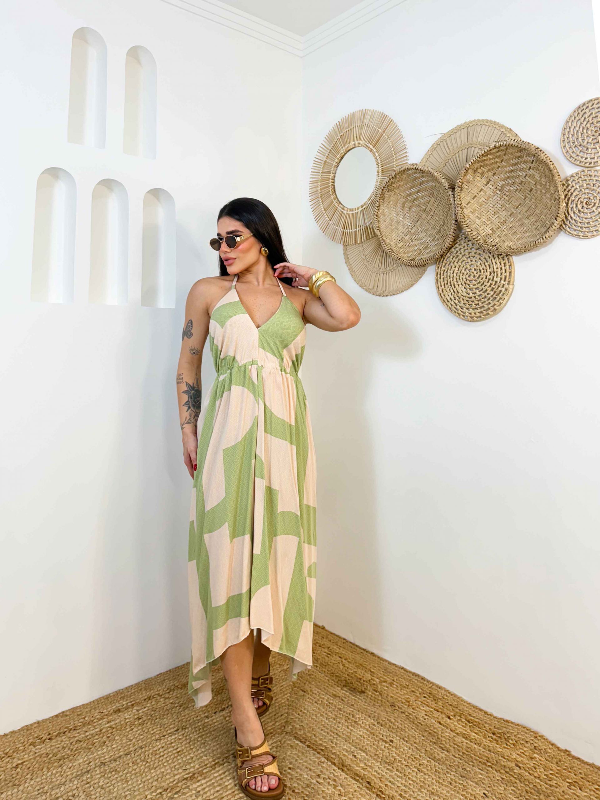 Vestido pontas Solar  (Veste do 36 ao 52)