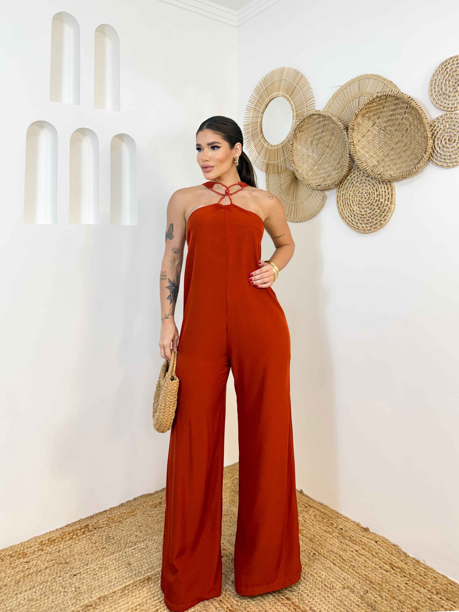 Macacão de argola com alça regulável