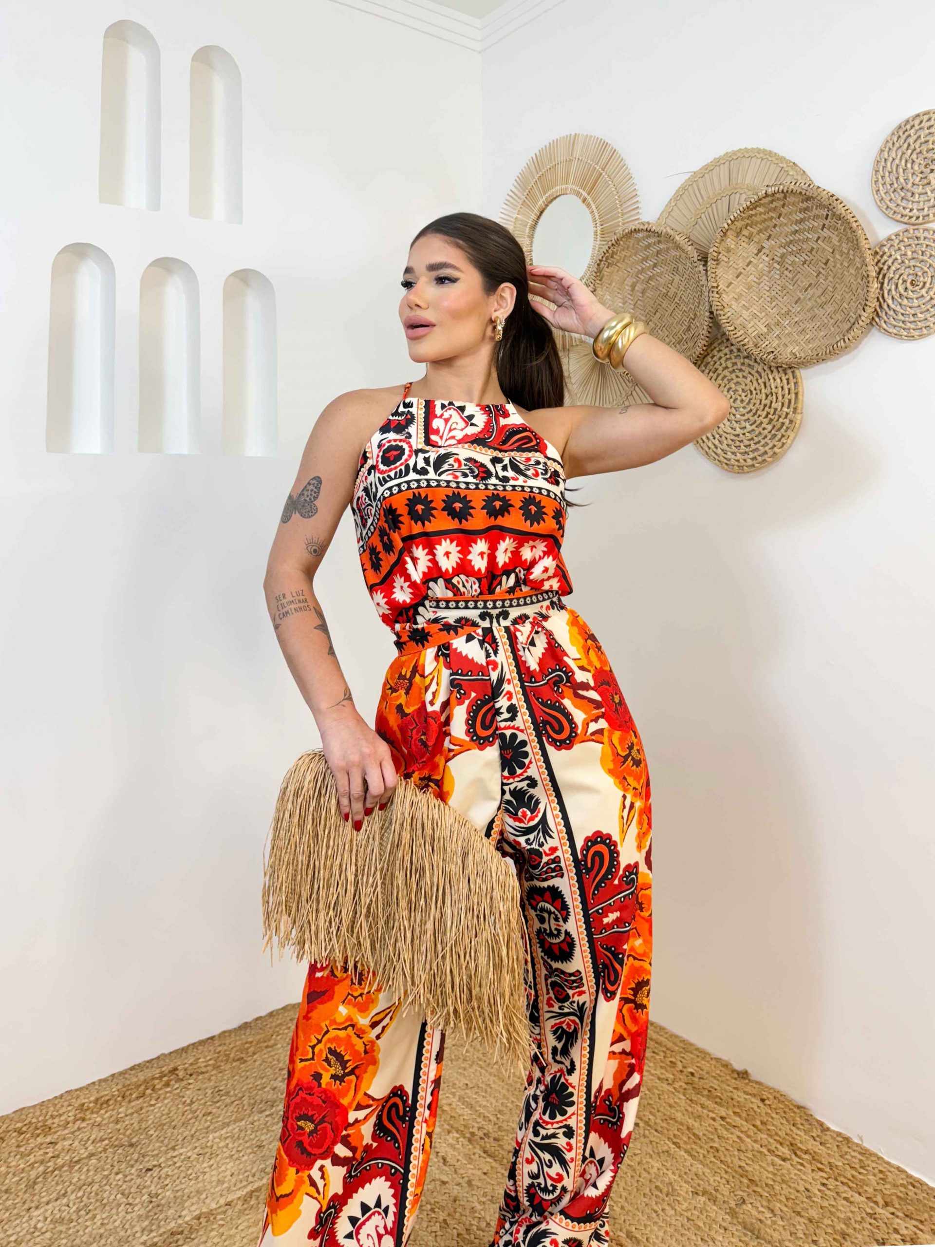 Macacão com elástico na cintura Horizonte