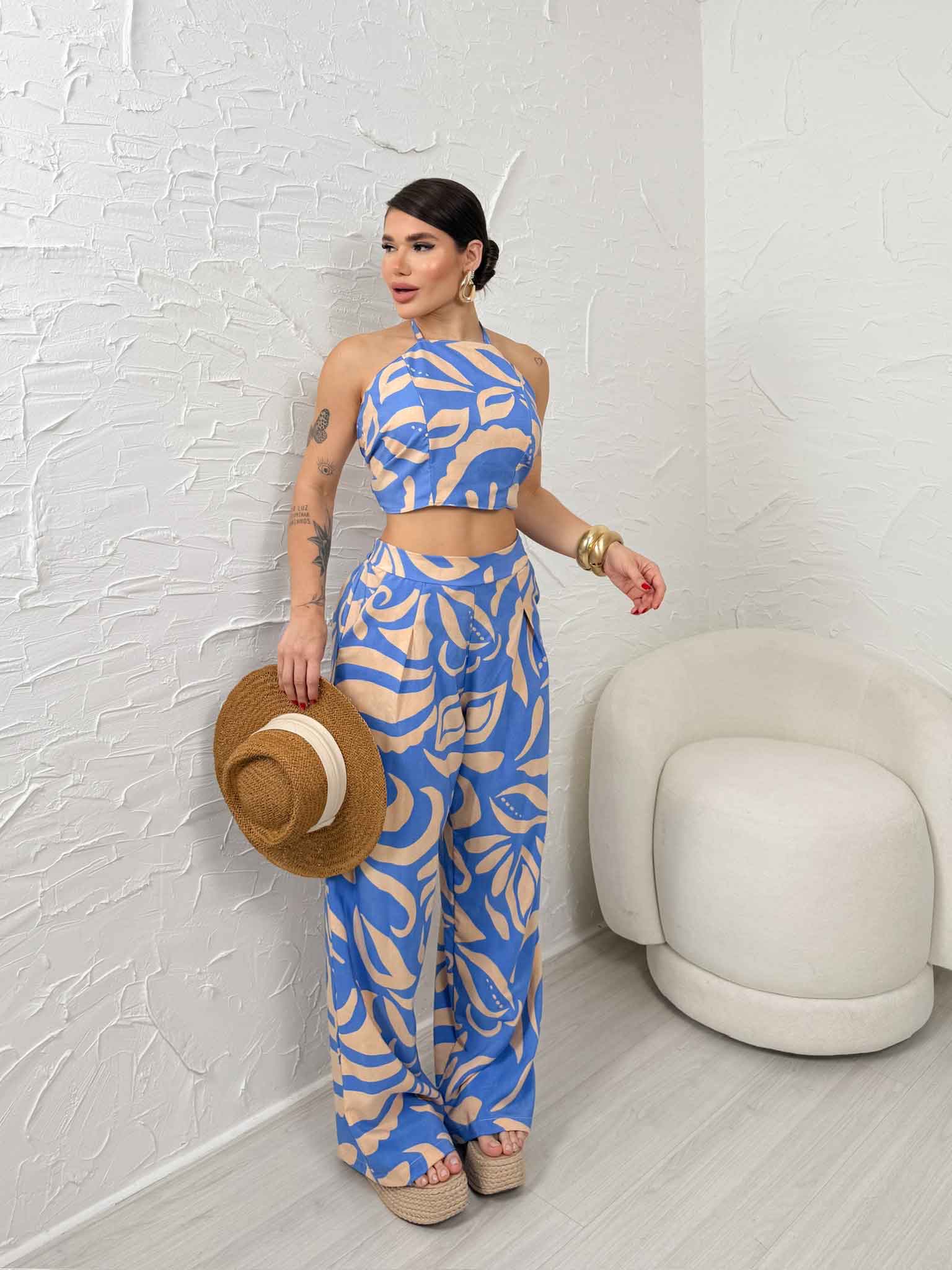 Cropped de amarrar nas costas Serena (Veste do 34 ao 48)